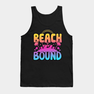 Beach Bound Cute Summer Vacation Beach Summer Palm Tree Tank Top